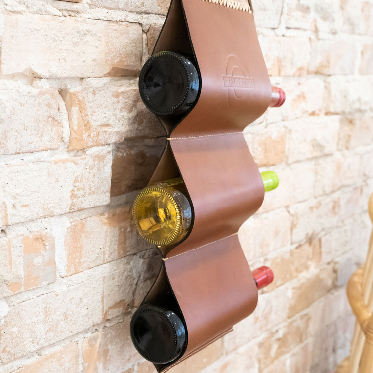 Walbrook Design 3 Bottle Hanging Wine Bottle Rack in Brown Wayfair